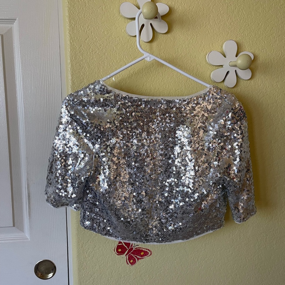 Crystal Doll Silver Sequin Jacket - image 5